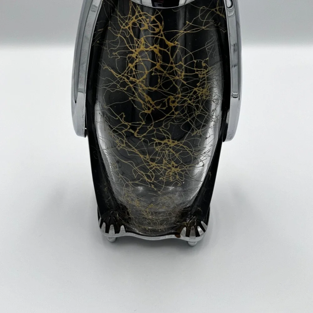 PENGUIN BOTTLE DECANTER MUSIC BOX PLAYS 